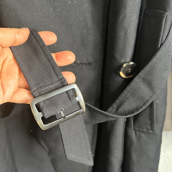 H&M Black double breasted Trench Coat size L - Picture 9 of 15